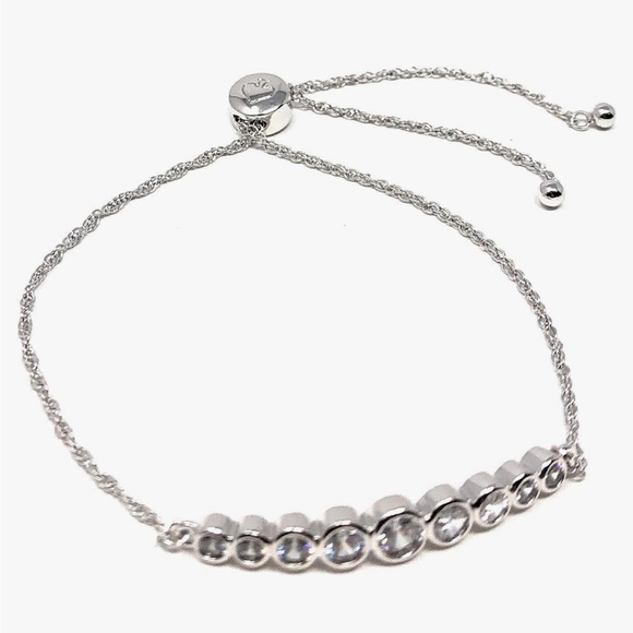 Kate Spade New York Slider Bolo bracelet Silver Rhinestone - Picture 5 of 5